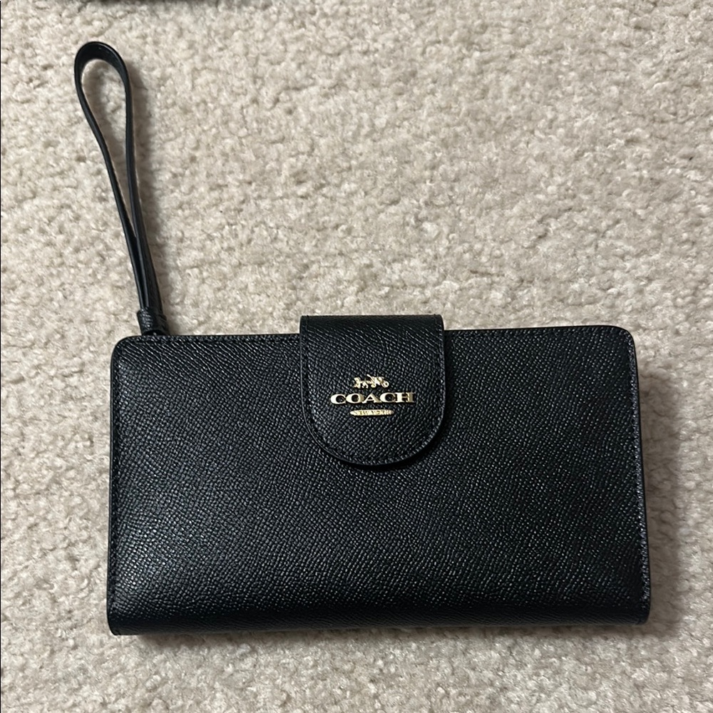 Coach Black Wristlet Wallet